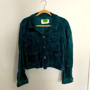 Anthropologie corduroy jacket shacket - Size M - Color Teal Green